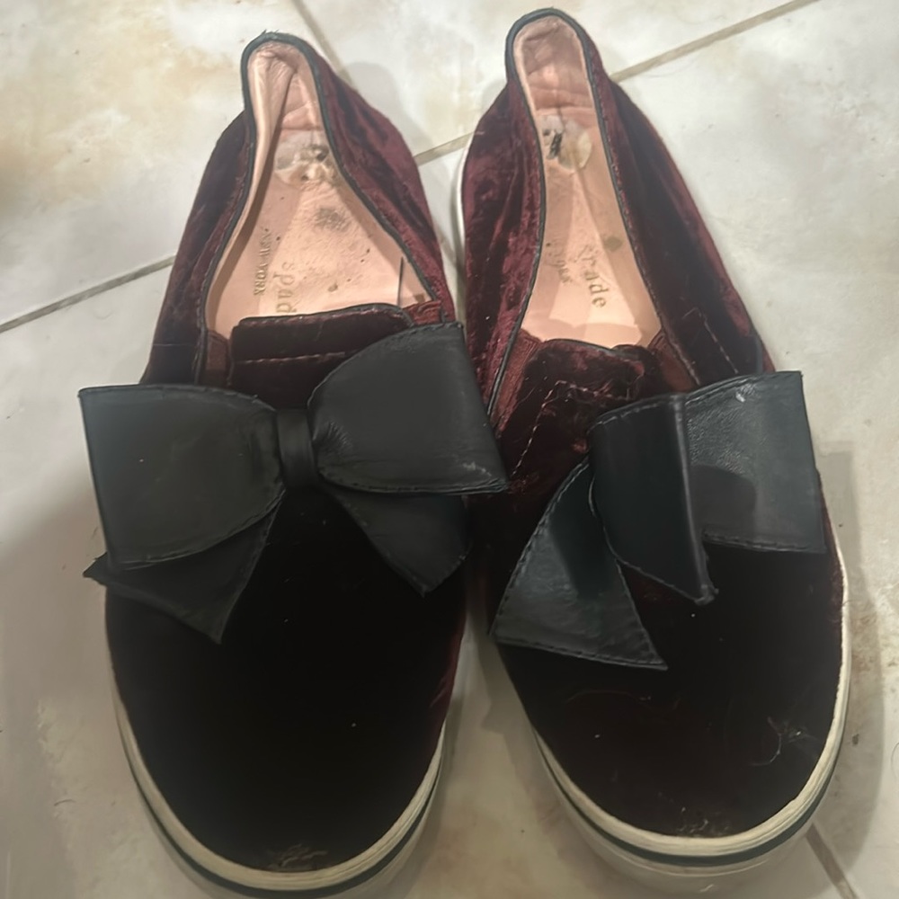 Maroon with black bow